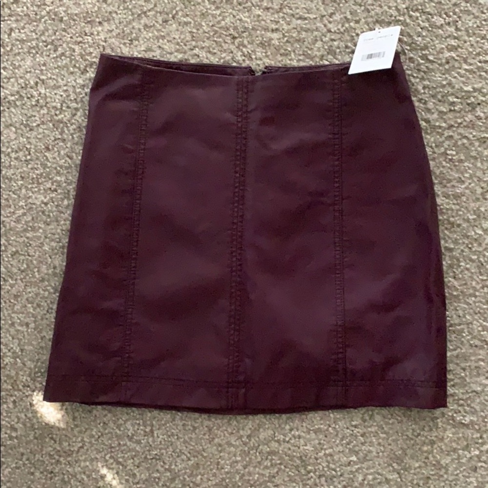 NWT Free People vegan leather skirt size 8